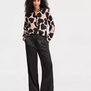 Macy's Tropical Print Satin Wide-Leg Women's Pants